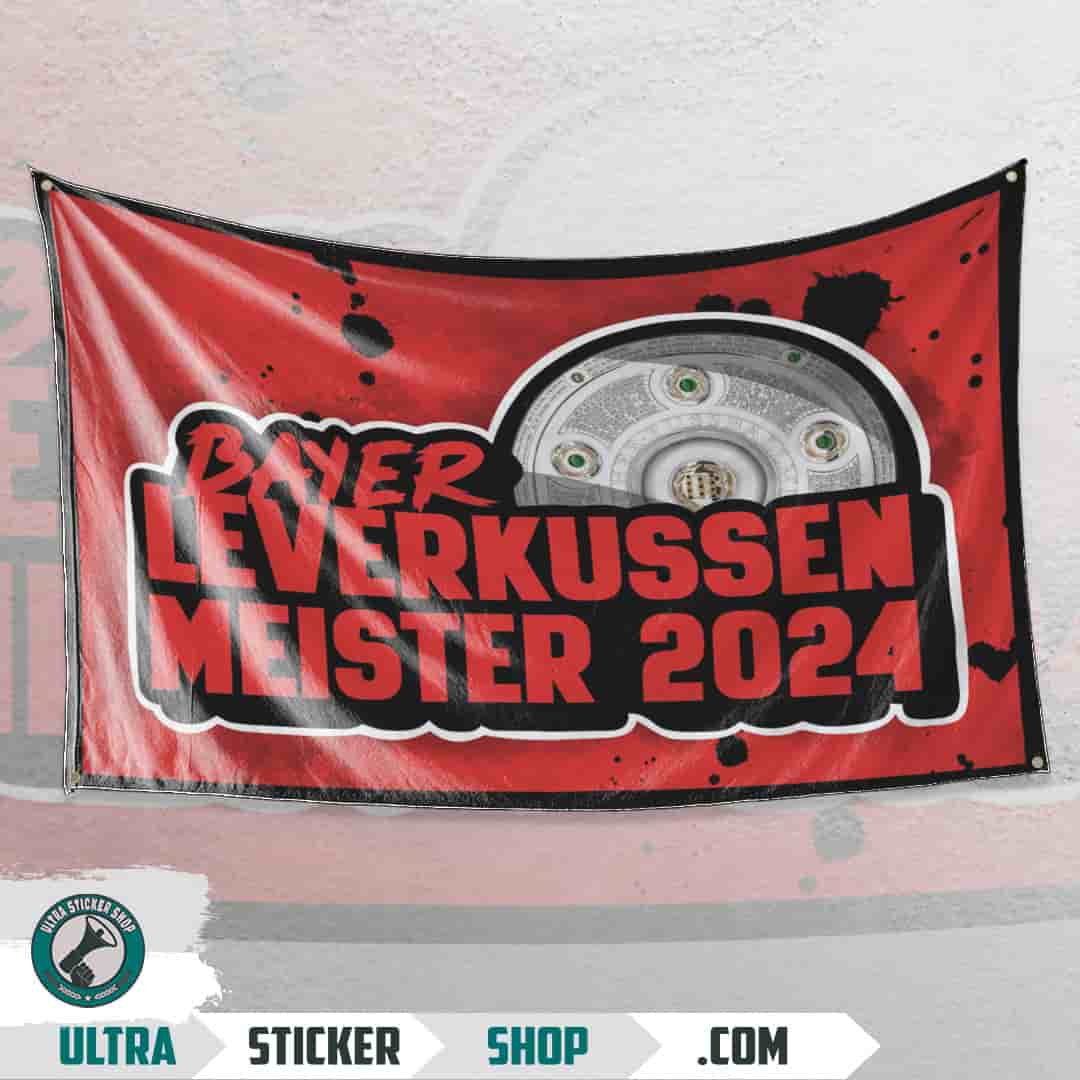 Bayer Leverkusen meister 2024 Flag