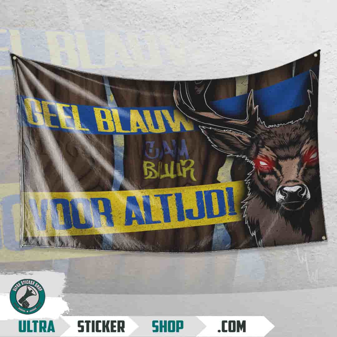 Geel blauw voor altijd Flag