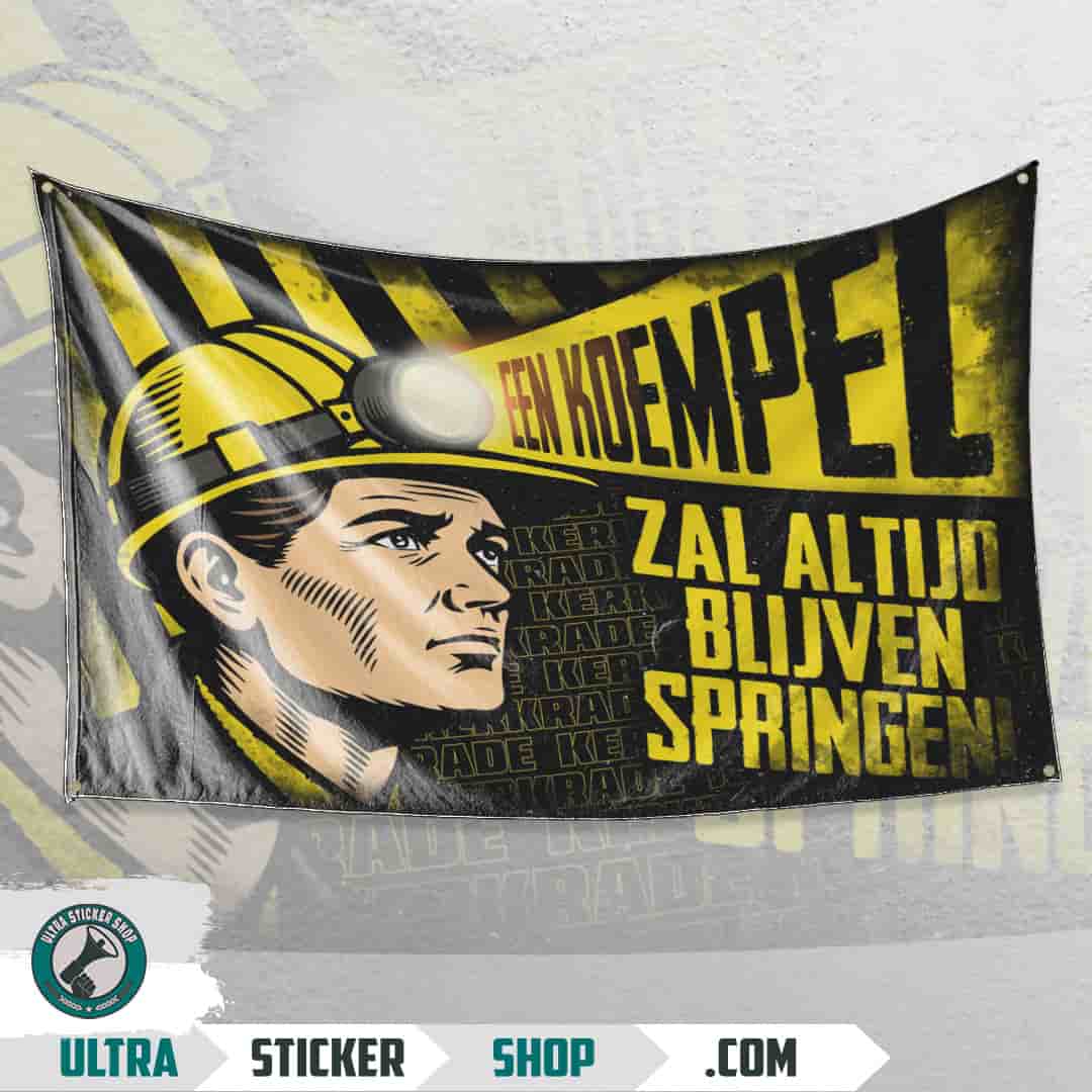 Een koempel zal altijd blijven springen Flag
