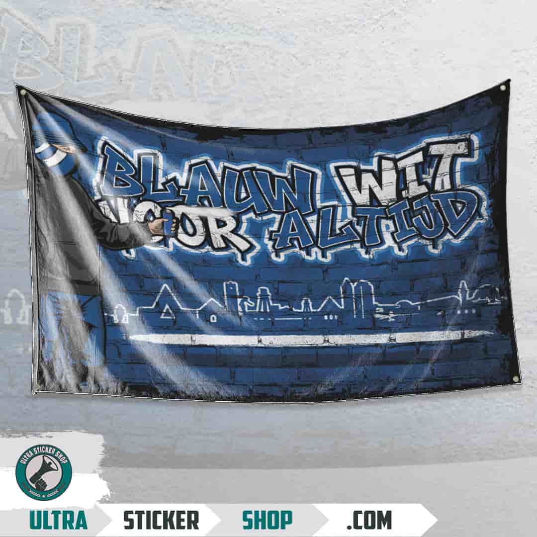Blauw wit voor altijd Flag