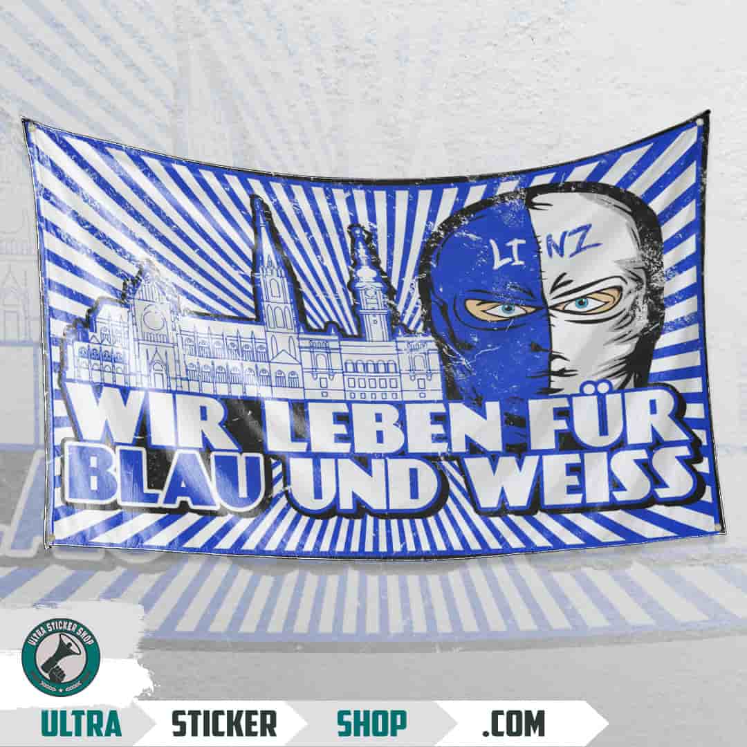 Wir Leben für blau und weiss Flag