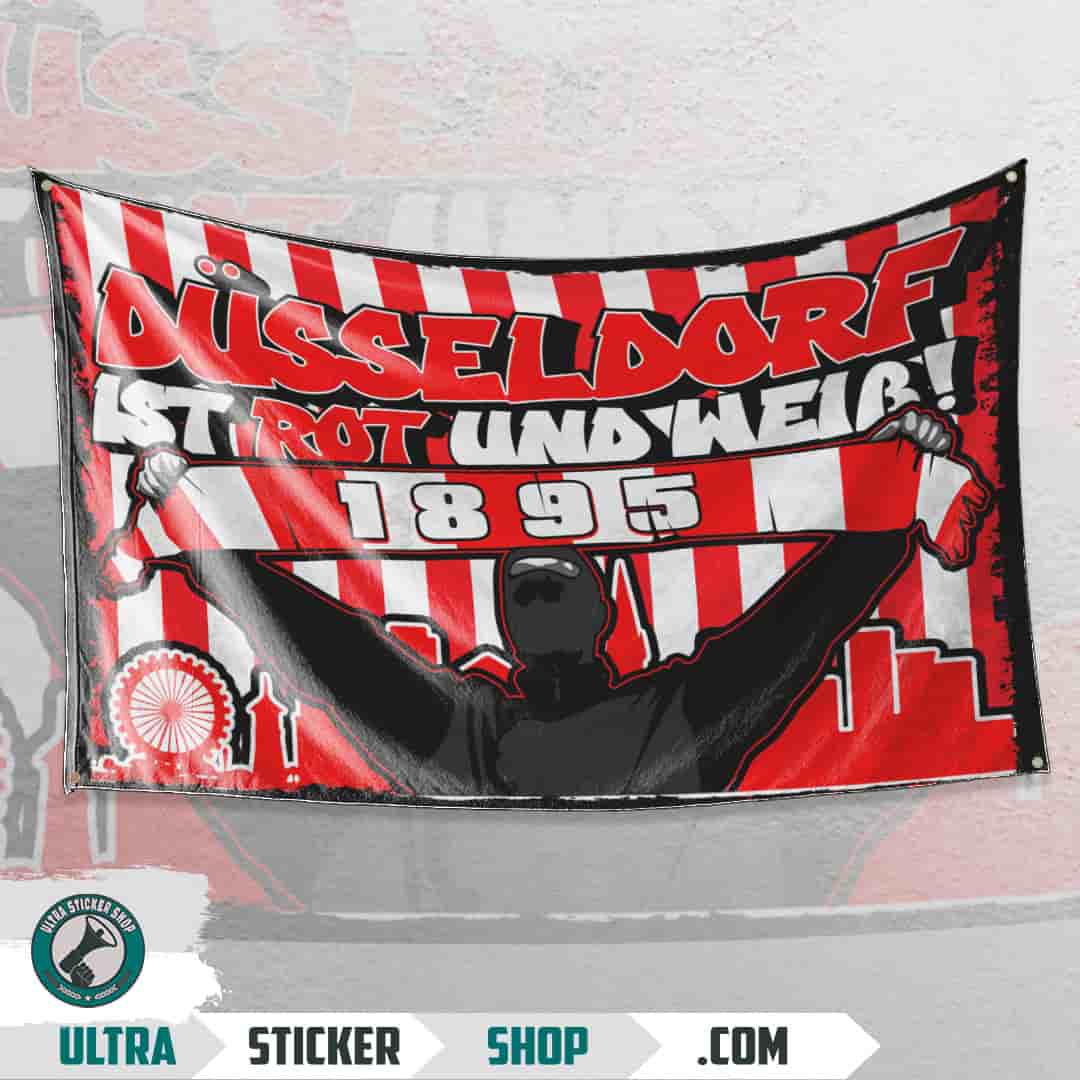 Dusseldorf ist rot und weiss! Flag