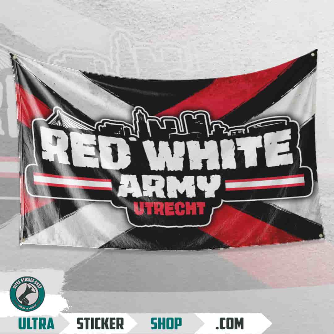 Red white army Flag