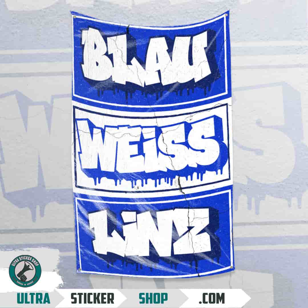 Blau weiss Linz Flag