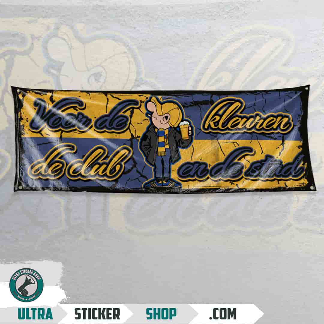 Voor de kleuren de club en de stad Flag
