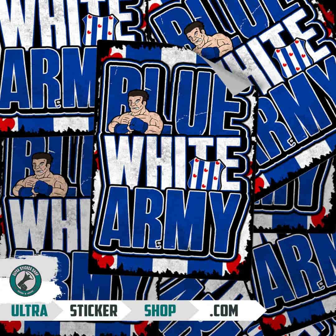 Blue white army Stickers