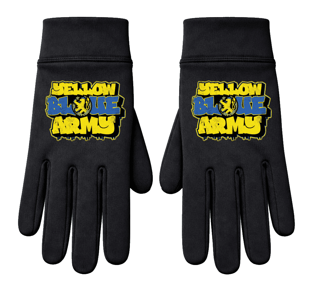 Yellow Blue Army Gloves