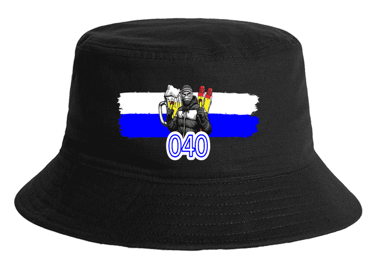 (Blauw-wit) 040 Bucket Hat