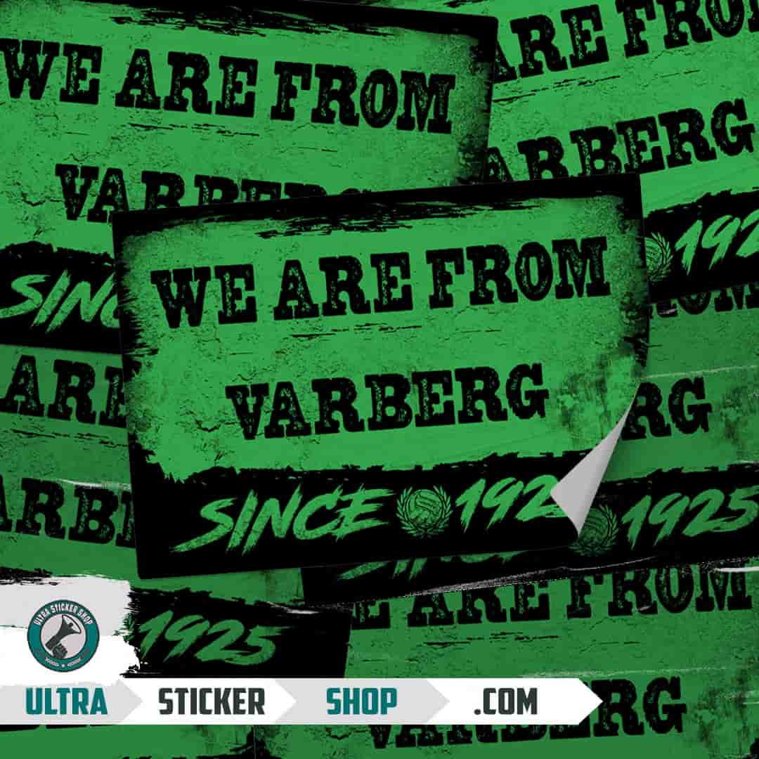 We are from Varberg since 1925 Stickers