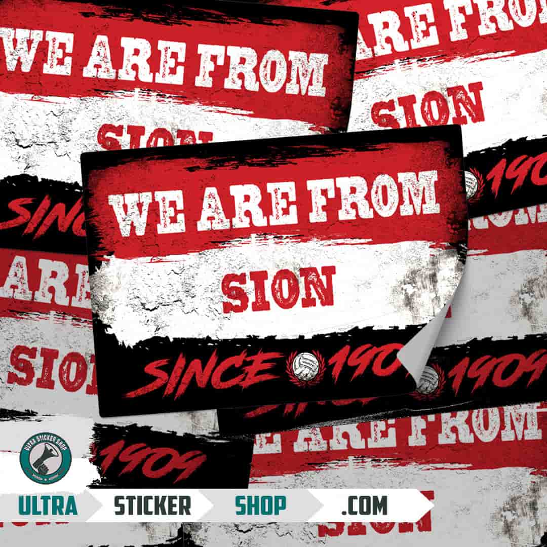 We are from Sion since 1909 Stickers