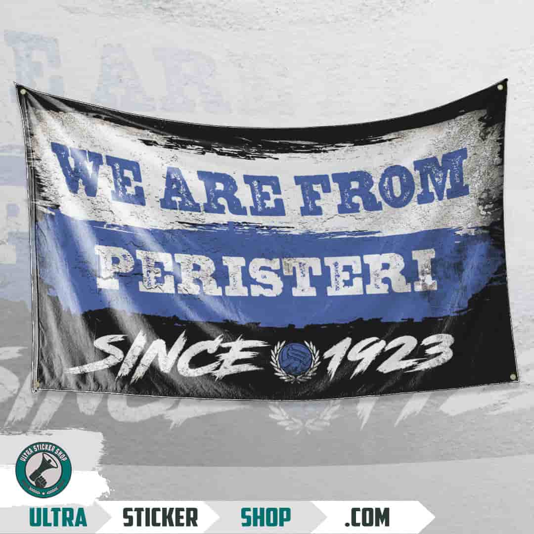 We are from Peristeri since 1923 Flag