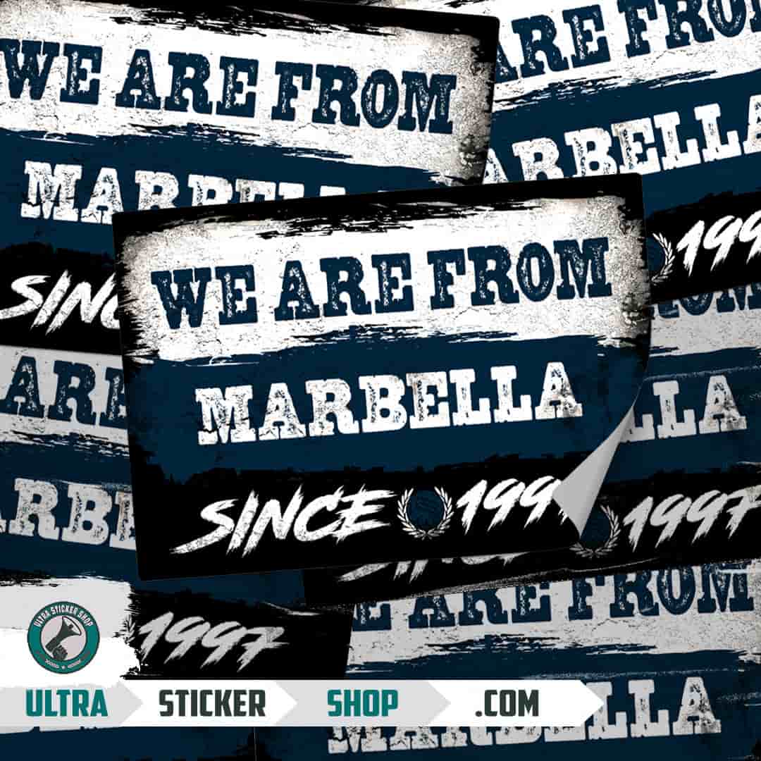 We are from Marbella since 1997 Stickers