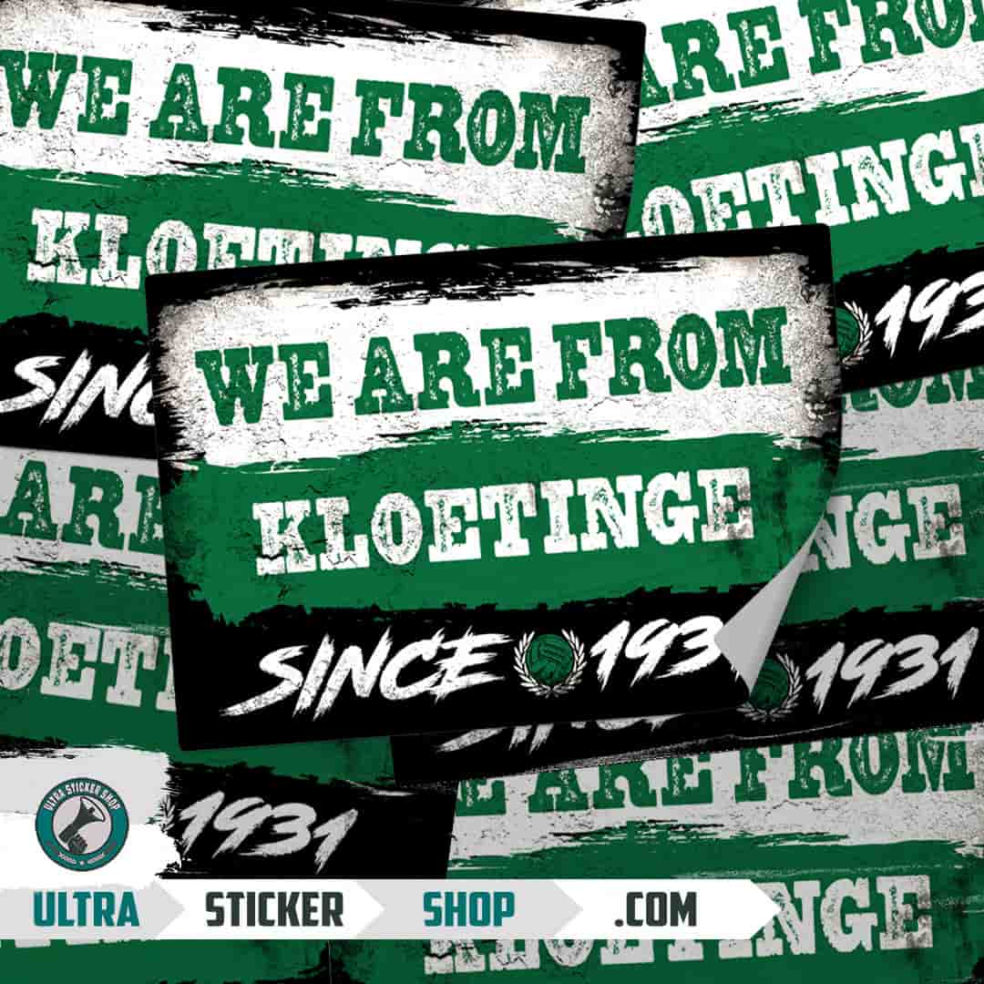 We are from Kloetinge since 1931 Stickers