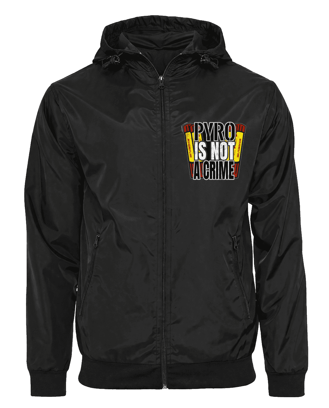 Pyro is not a crime Jacket with Zip-Off Balaclava