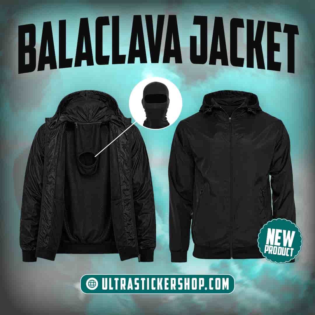 Black (no logo) Jacket with Zip-Off Balaclava