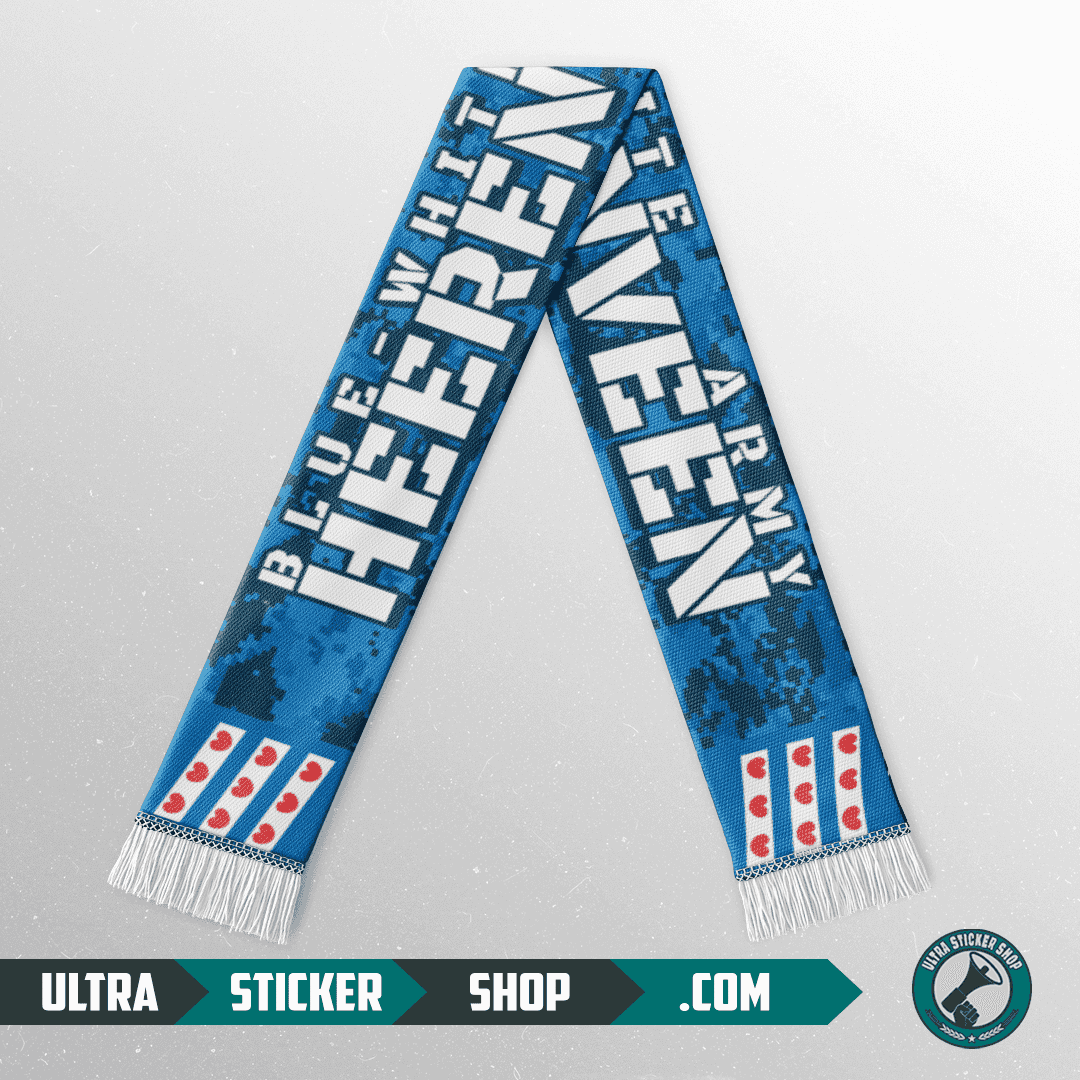 Blue white army Heerenveen Scarf
