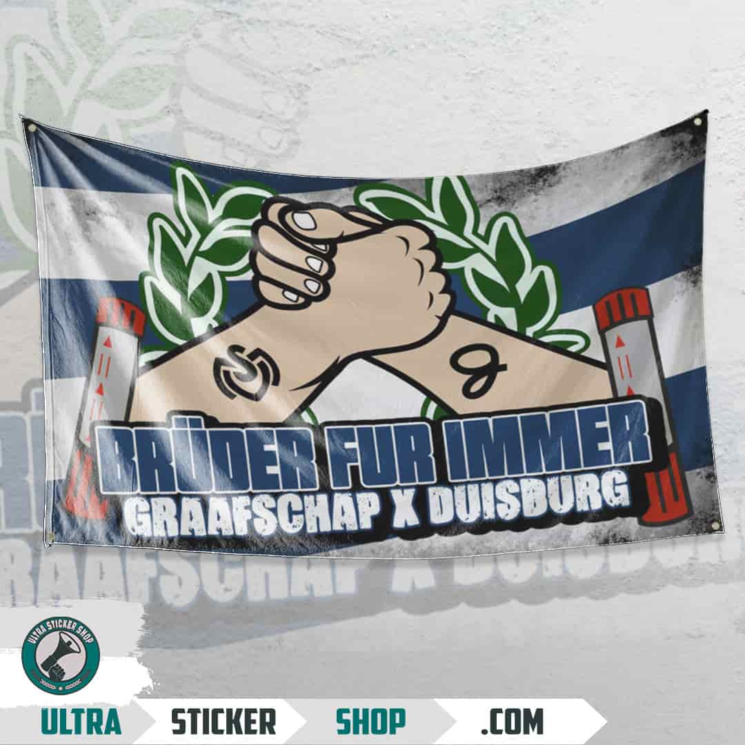 Bruder für immer Graafschap X Duisburg Flag