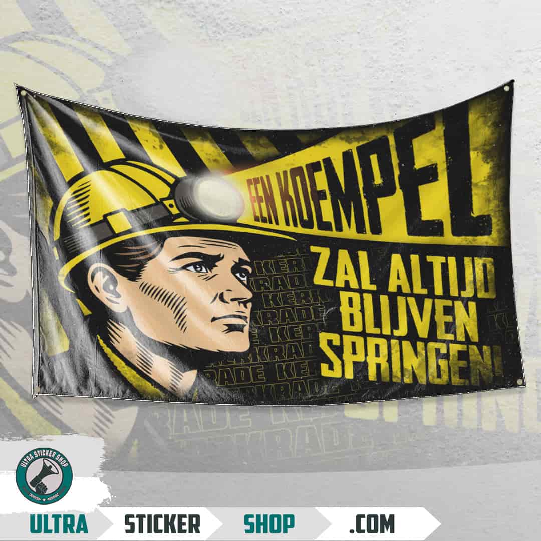 Een koempel zal altijd blijven springen Flag