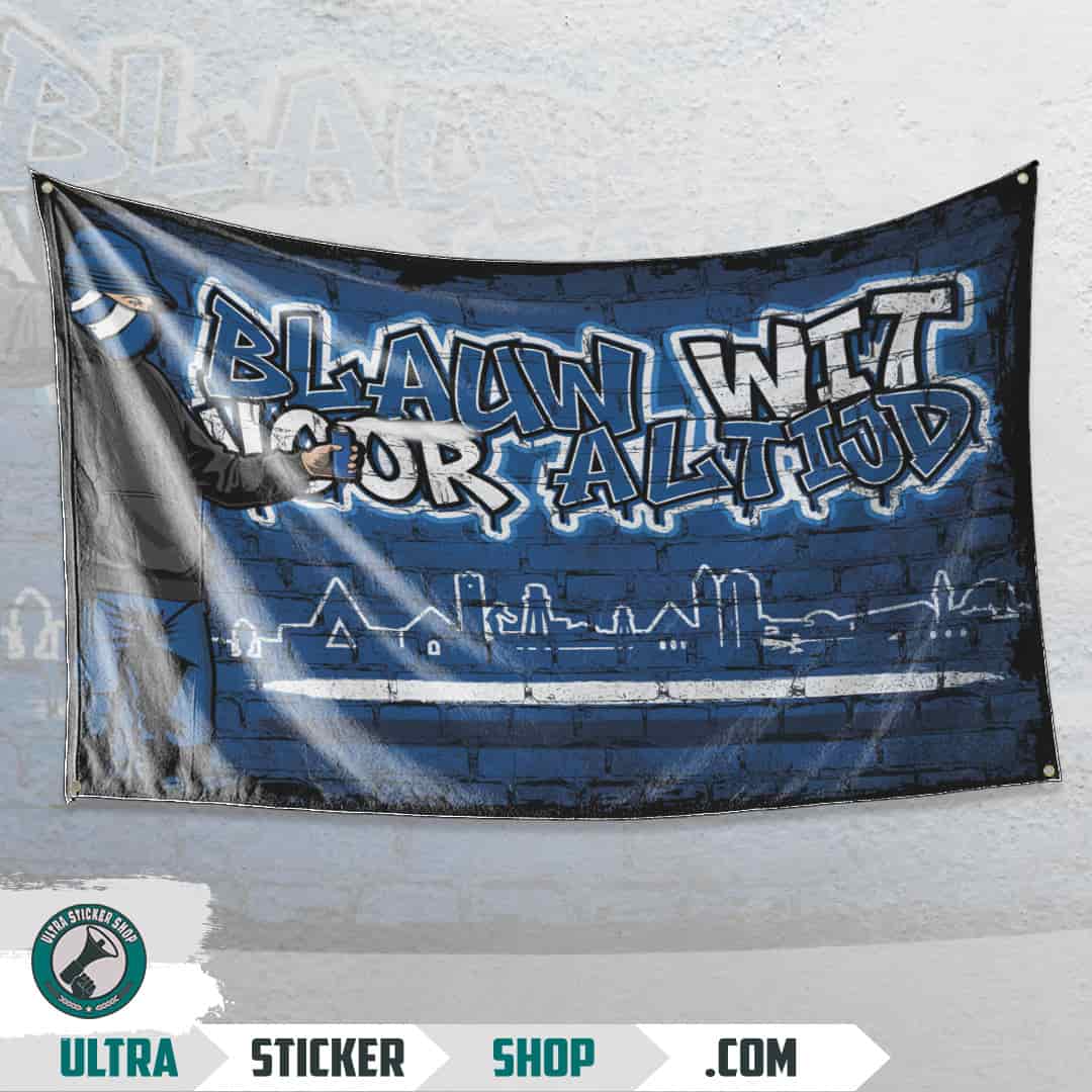 Blauw wit voor altijd Flag