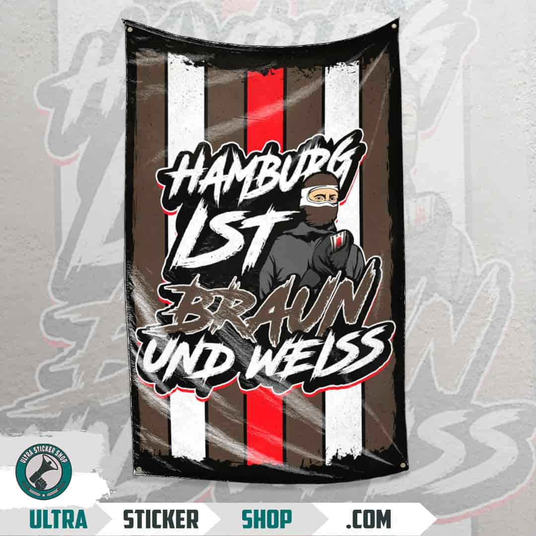 Hamburg ist Braun und Weiss Flag