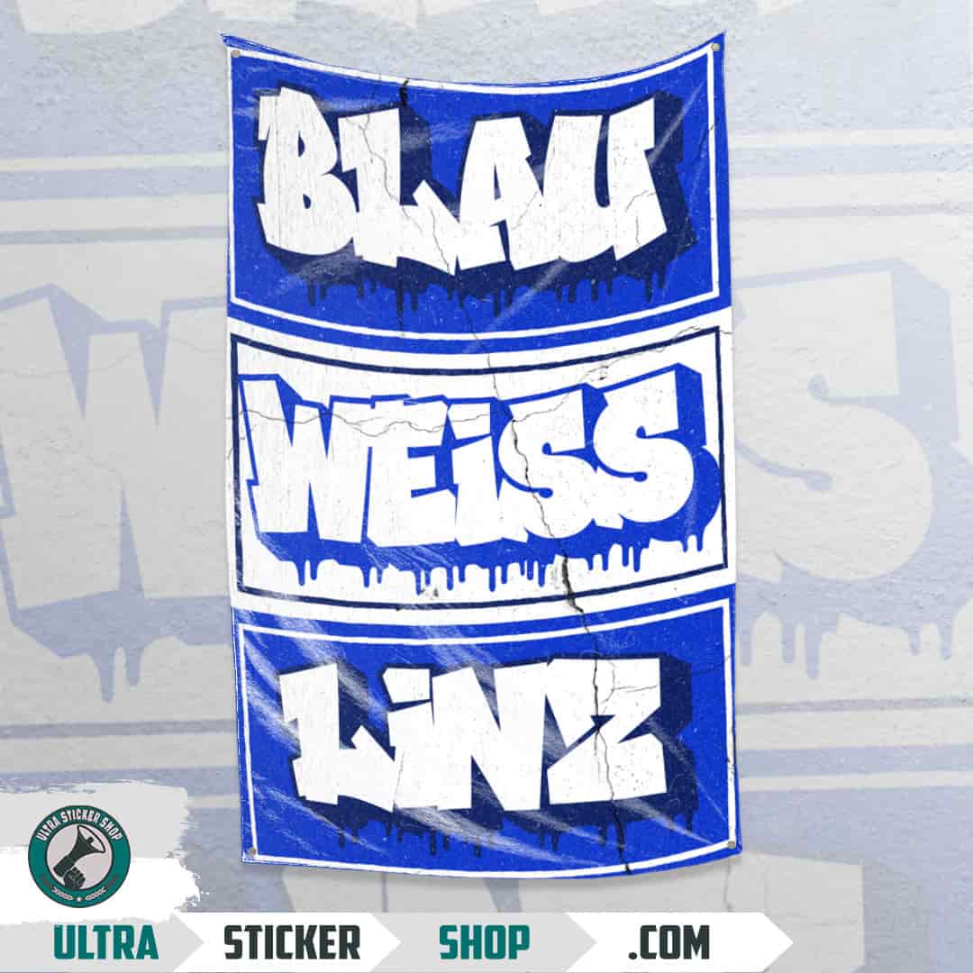 Blau weiss Linz Flag
