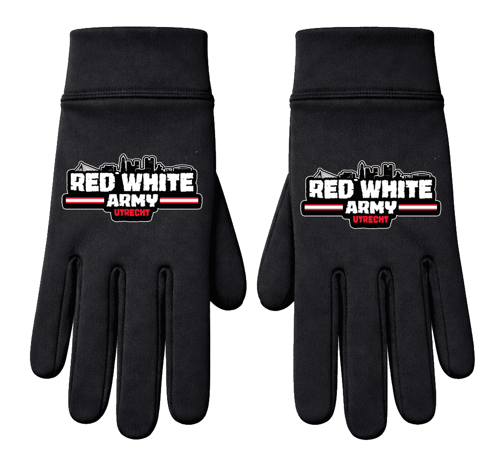 Red white army Utrecht Gloves