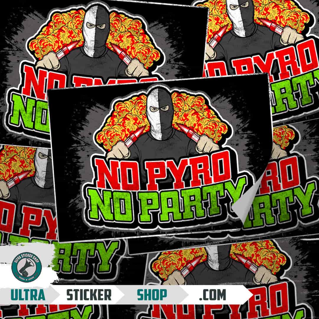 No pyro no party Stickers