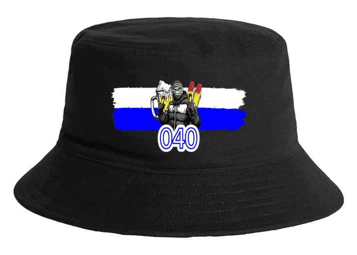 (Blauw-wit) 040 Bucket Hat