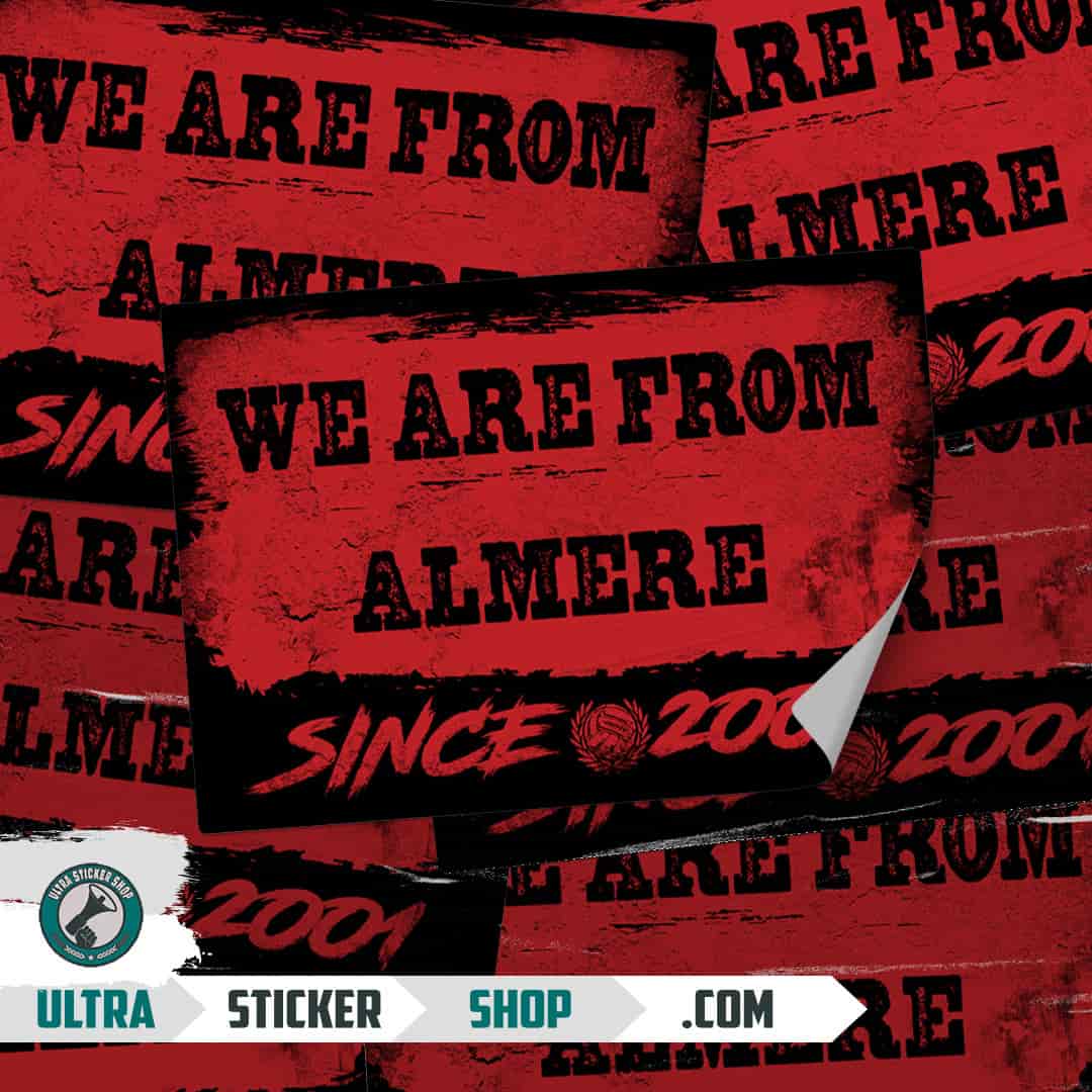 We are from Almere since 2001 Stickers