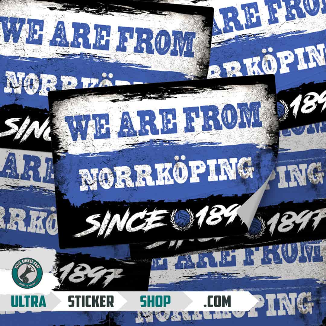 We are from Norrköping since 1897 Stickers