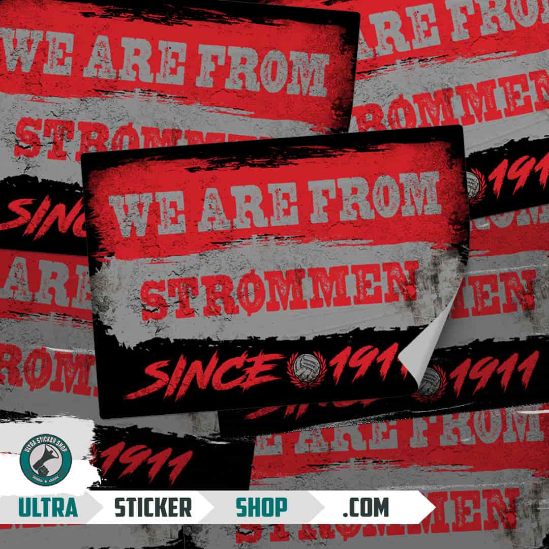 We are from Strømmen since 1911 Stickers