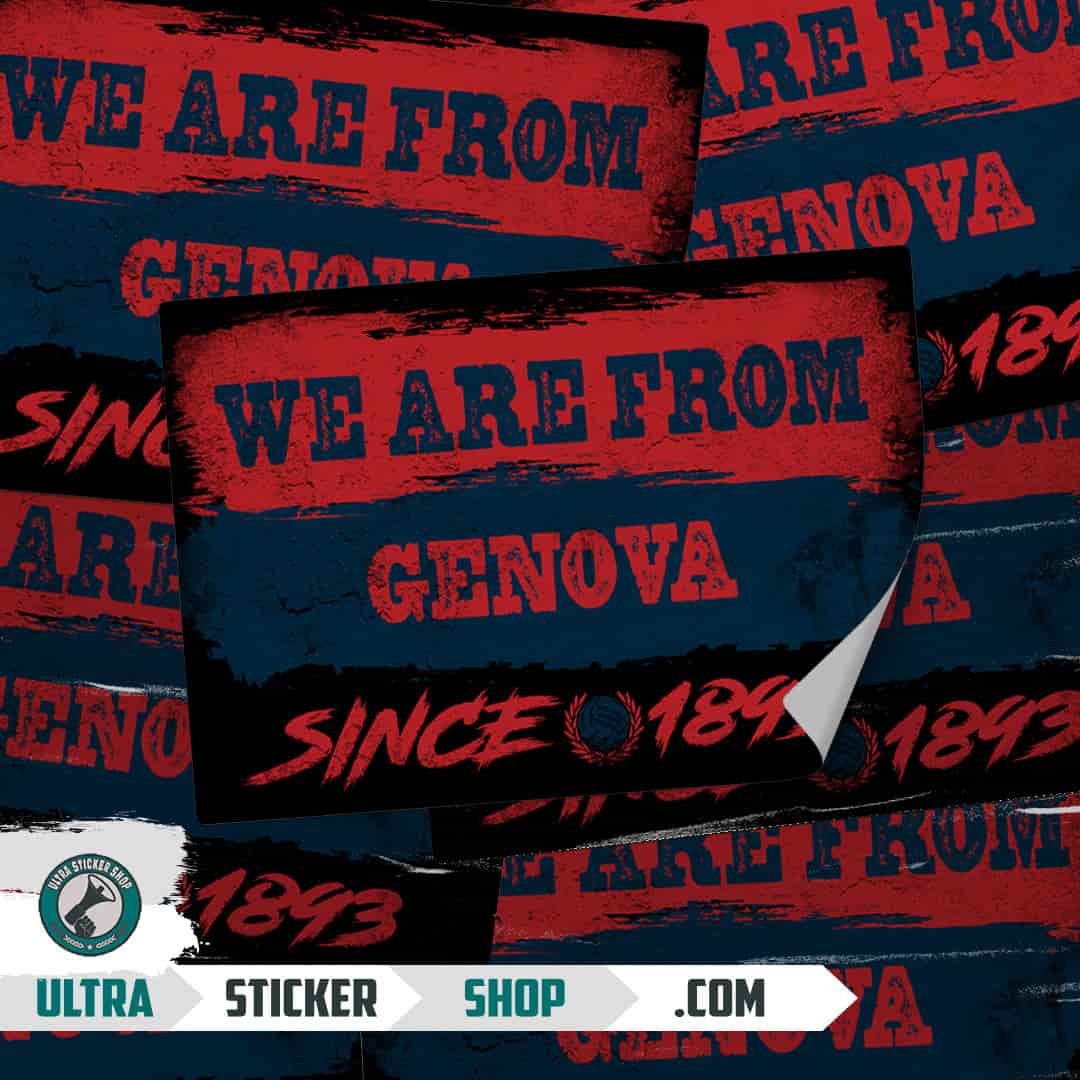 We are from Genova since 1893 Stickers