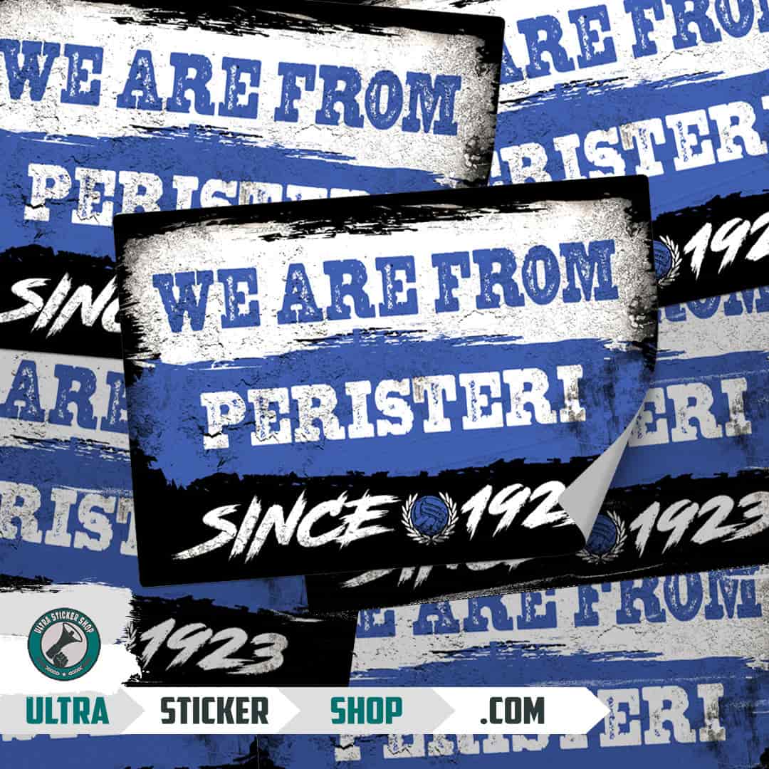 We are from Peristeri since 1923 Stickers