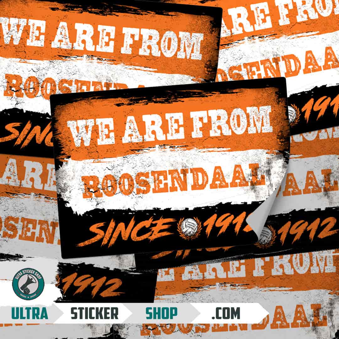 We are from Roosendaal since 1912 Stickers