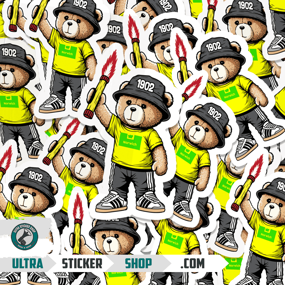 Norwich 1902 bear Stickers