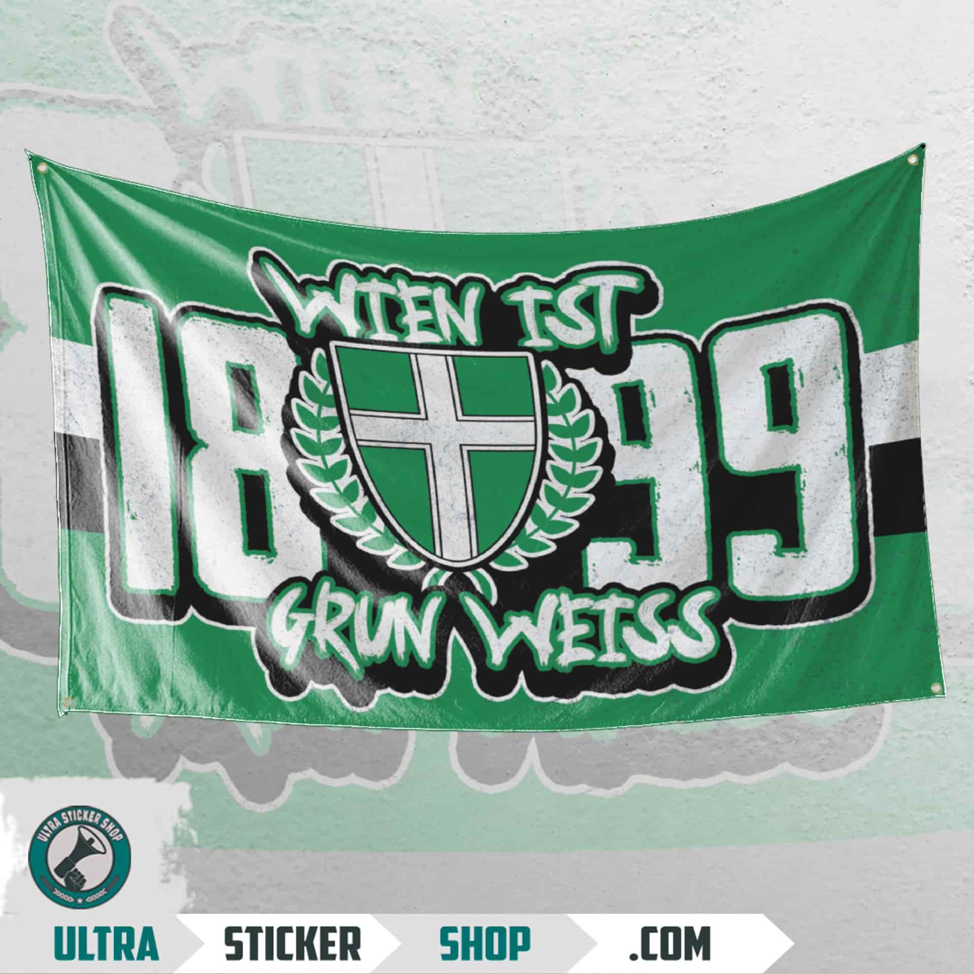 1899 Wien ist grun weiss Flag