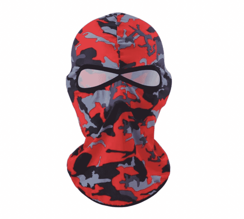 army print red Balaclava
