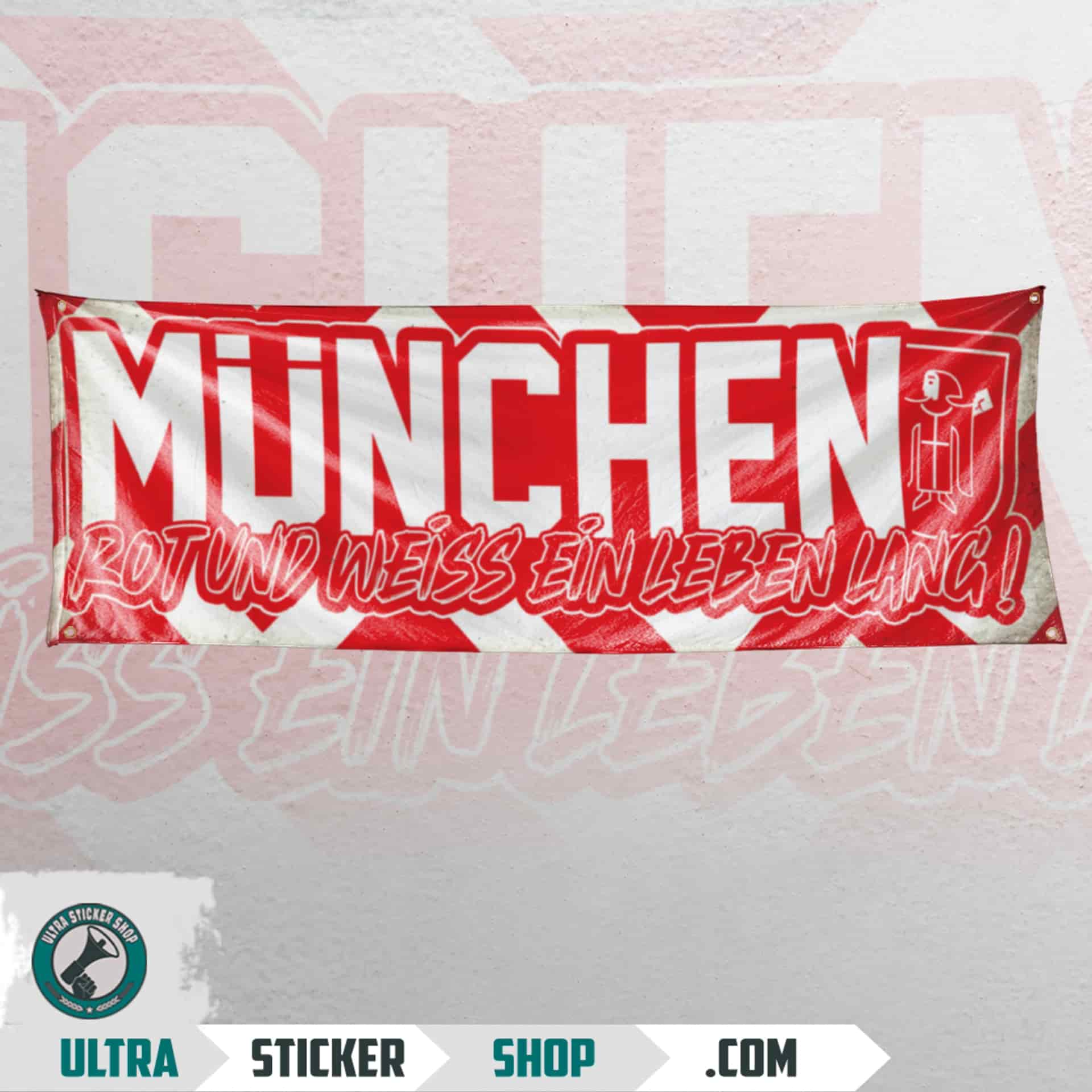 München, rot und weiss ein leben lang Flag