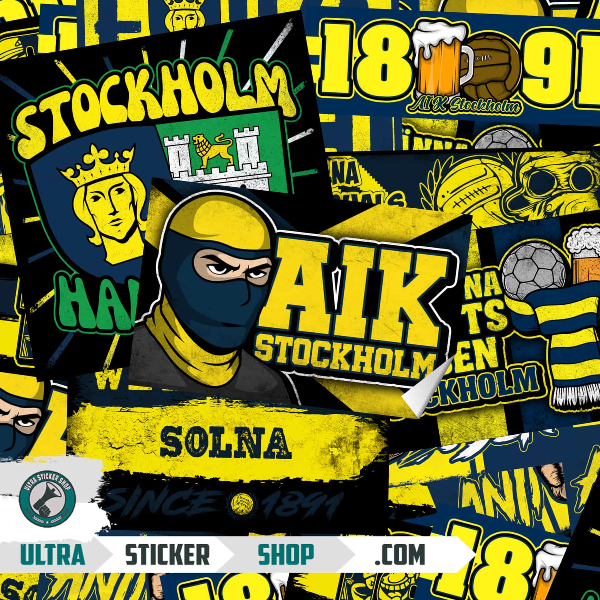 AIK Fotboll Sticker-Mix