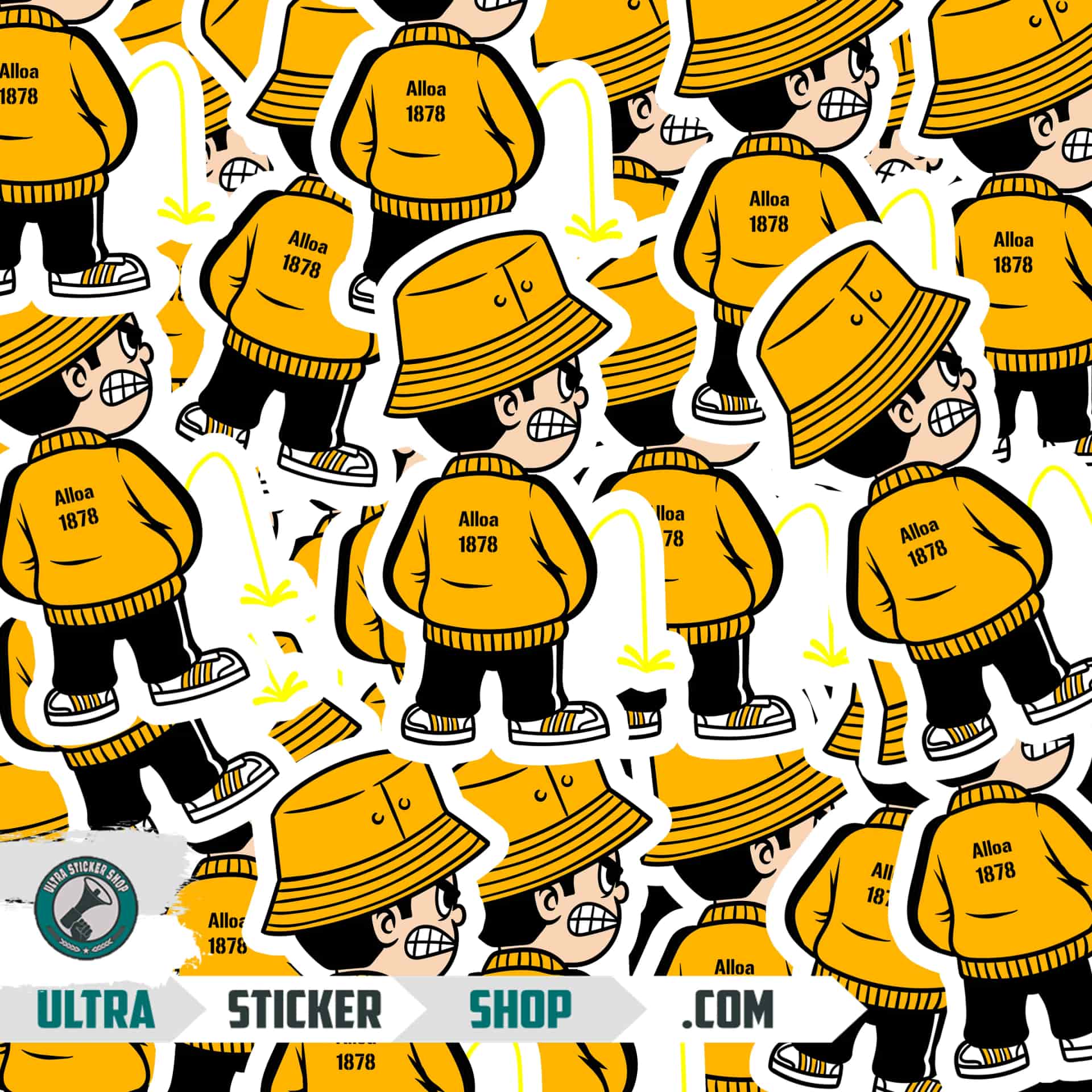 Alloa 1878 Pee Kid Stickers