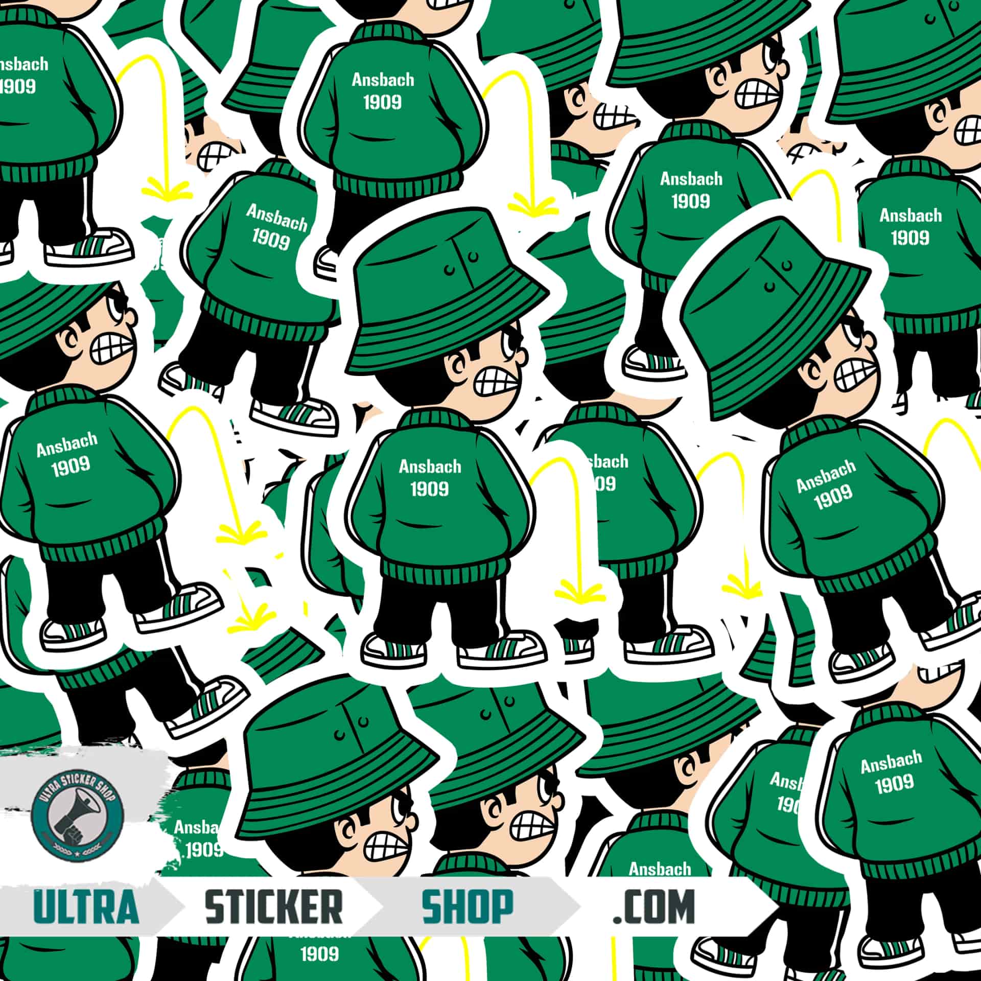 Ansbach 1909 Pee Kid Stickers