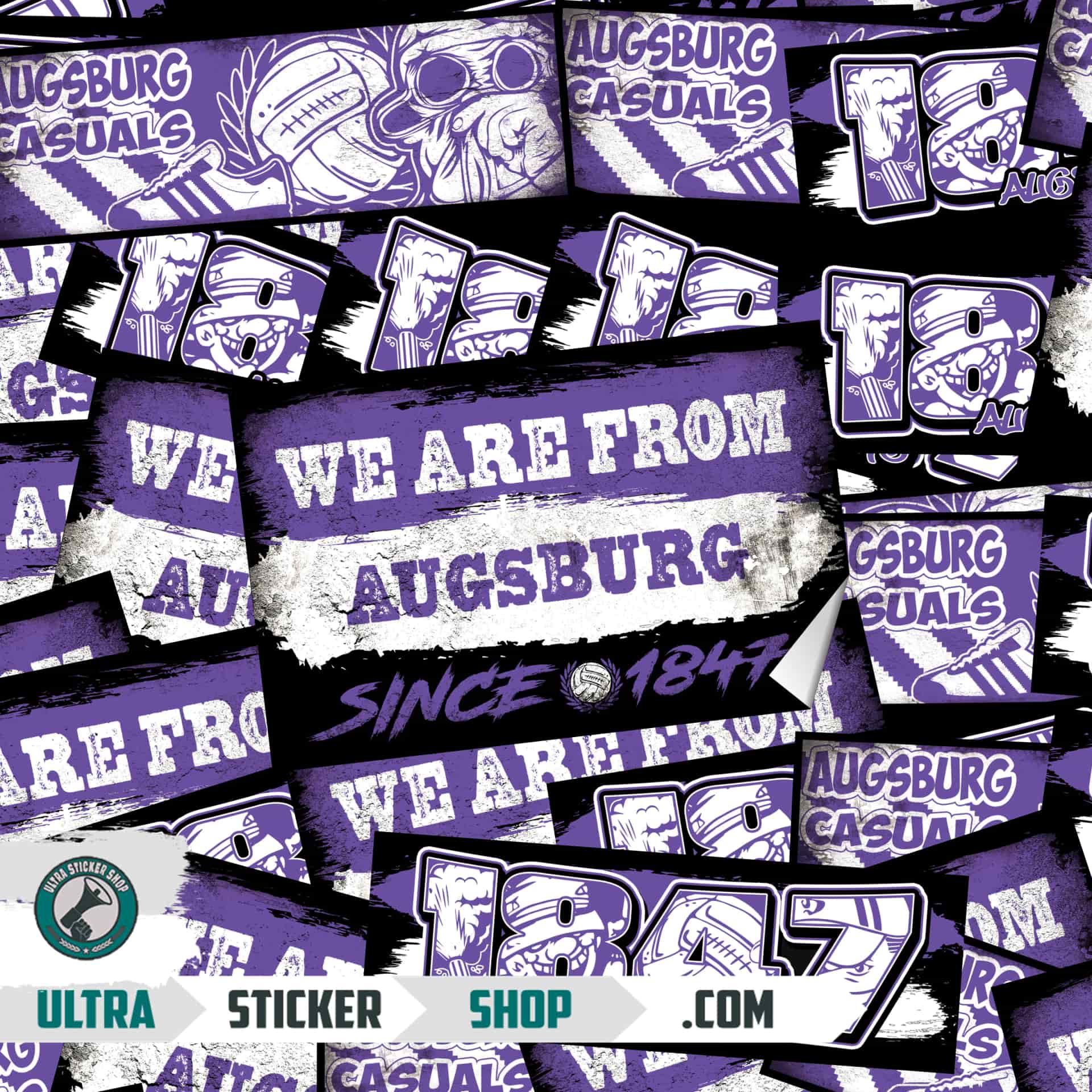 Augsburg 1847 Sticker-Mix