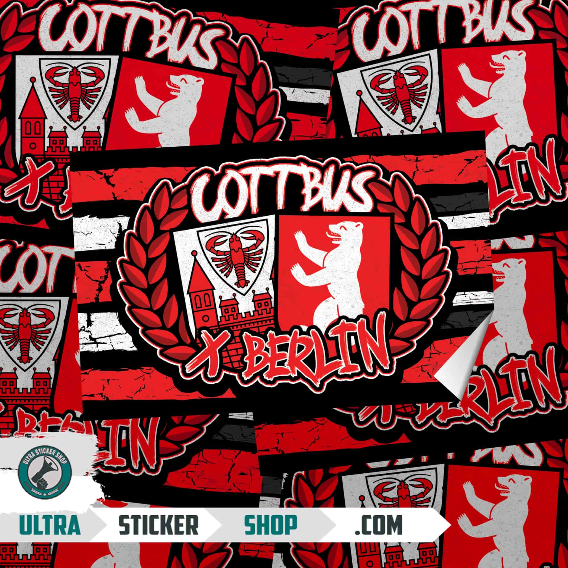Cottbus x berlin Stickers