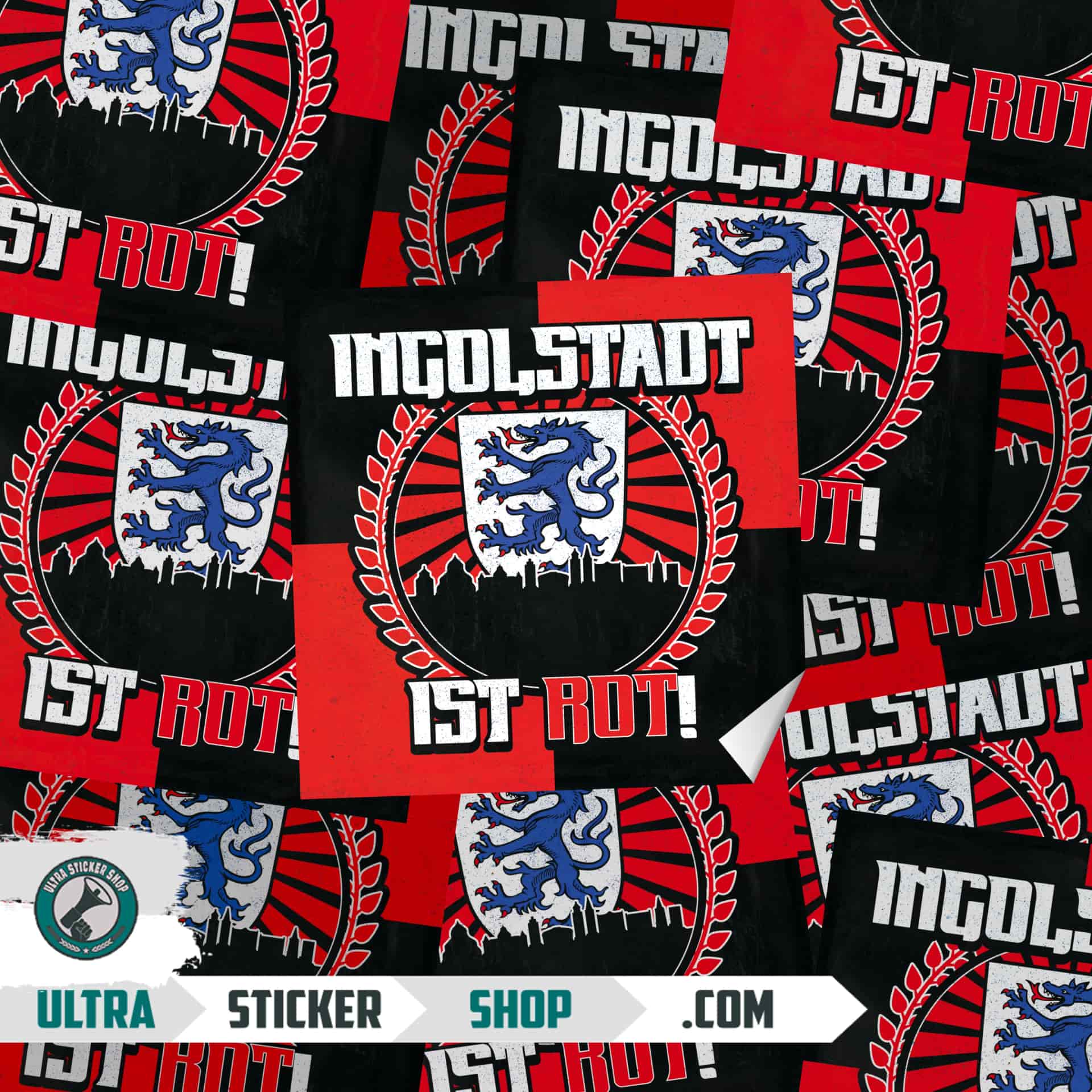 Ingolstadt ist rot Stickers