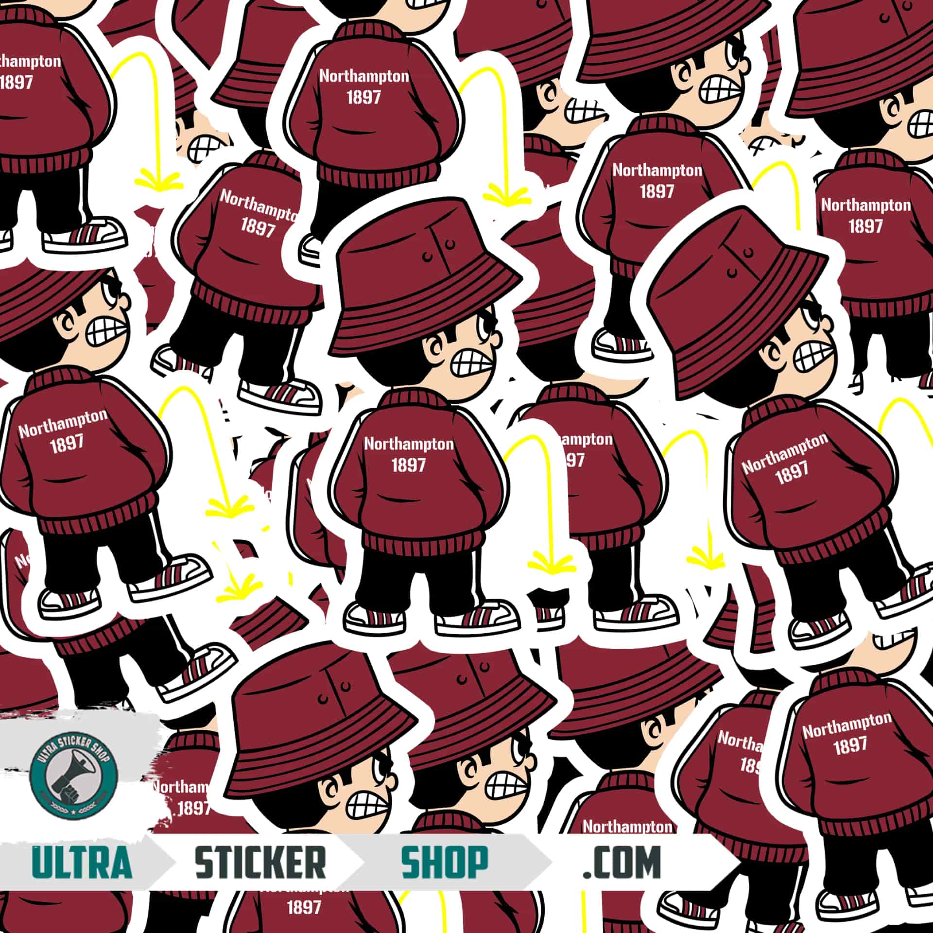 Northampton 1897 Pee Kid Stickers