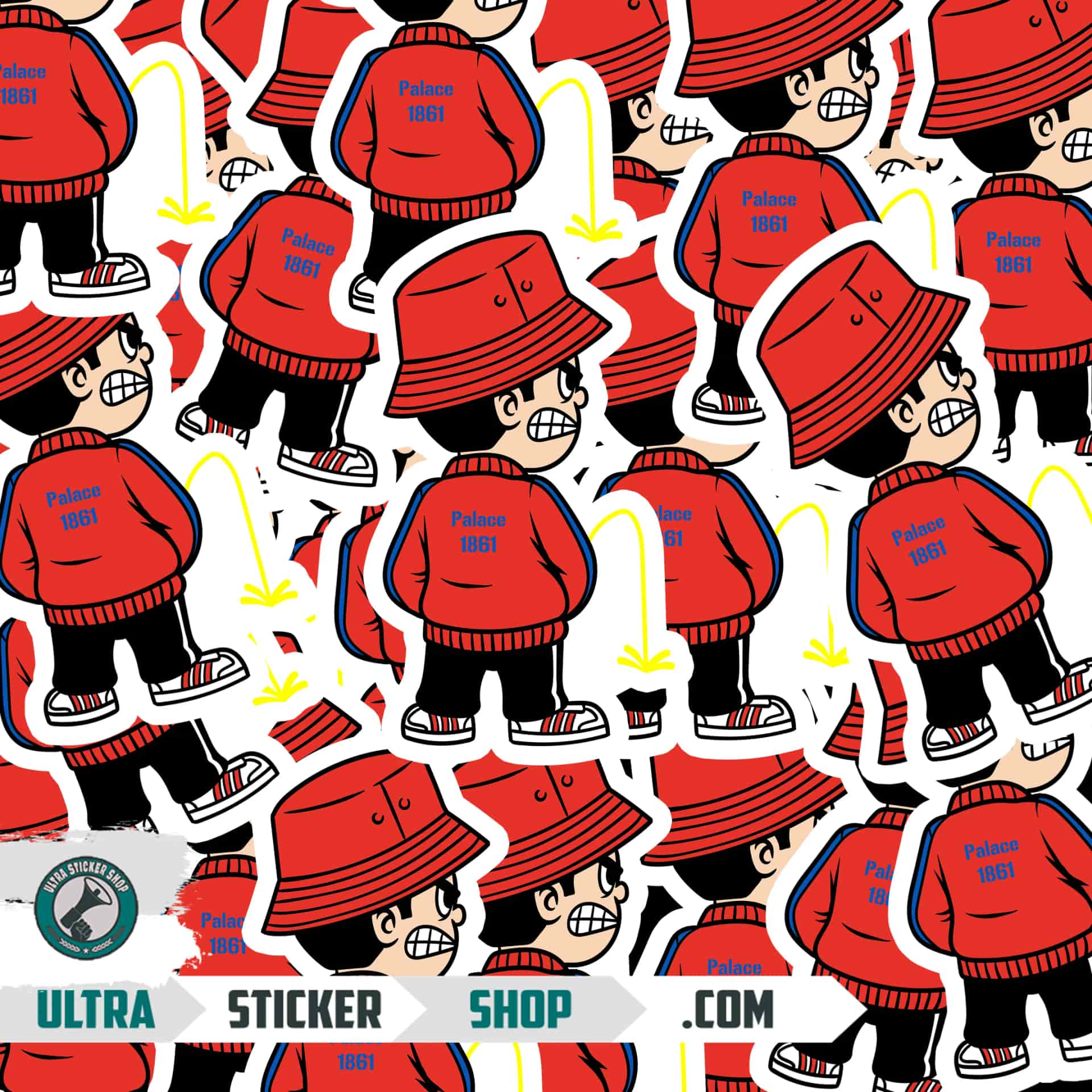 Palace 1861 Pee Kid Stickers