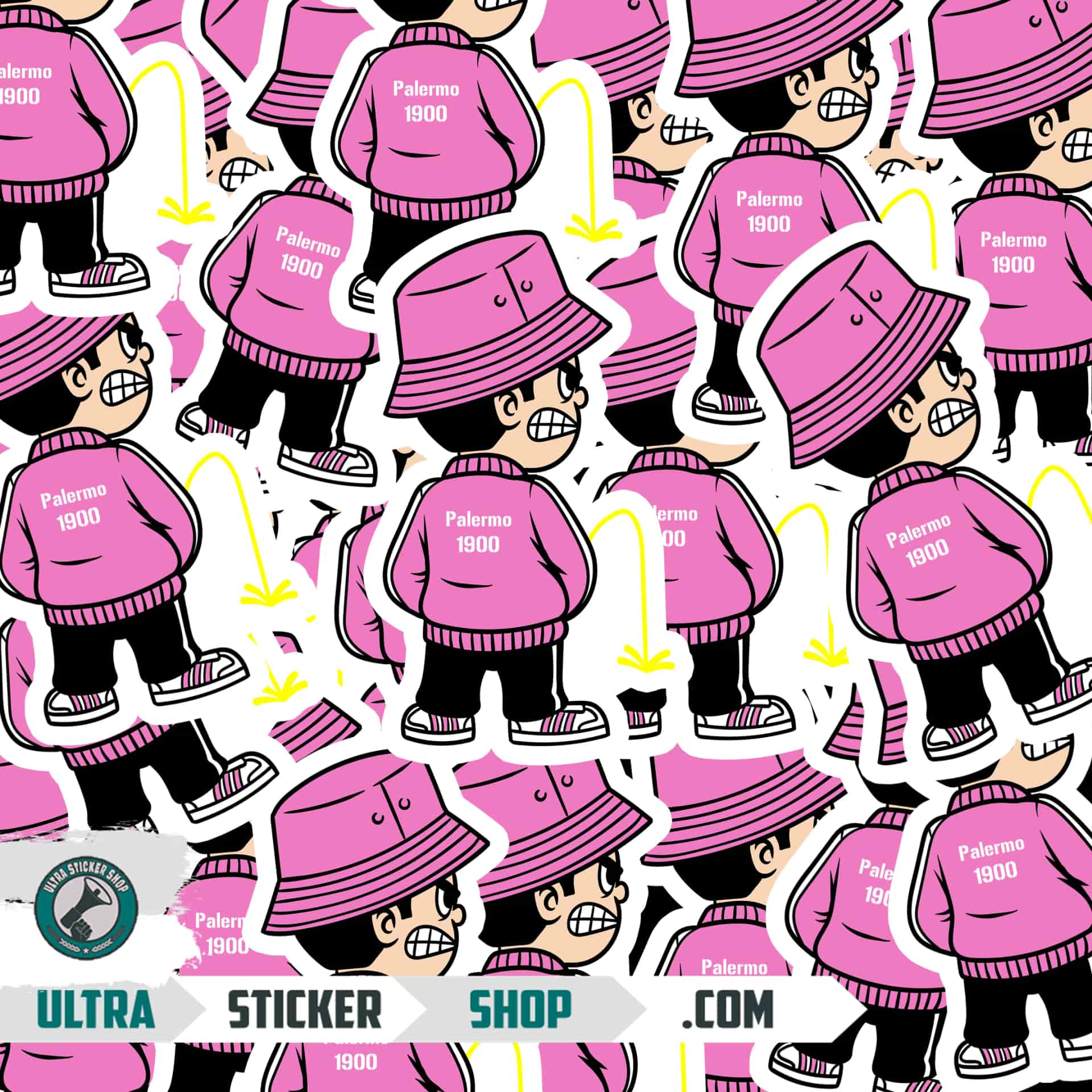 Palermo 1900 Pee Kid Stickers