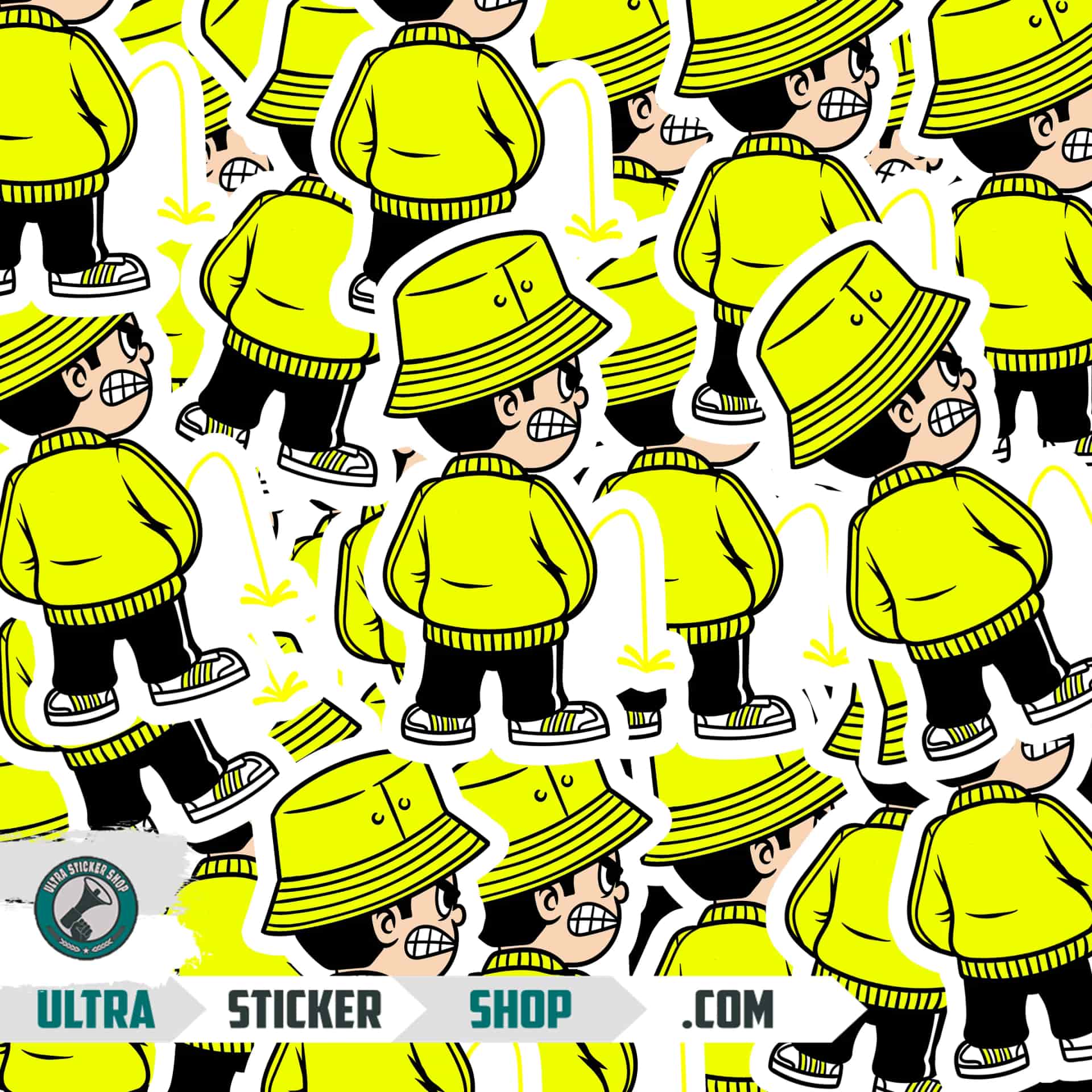 Pee kid yellow Stickers
