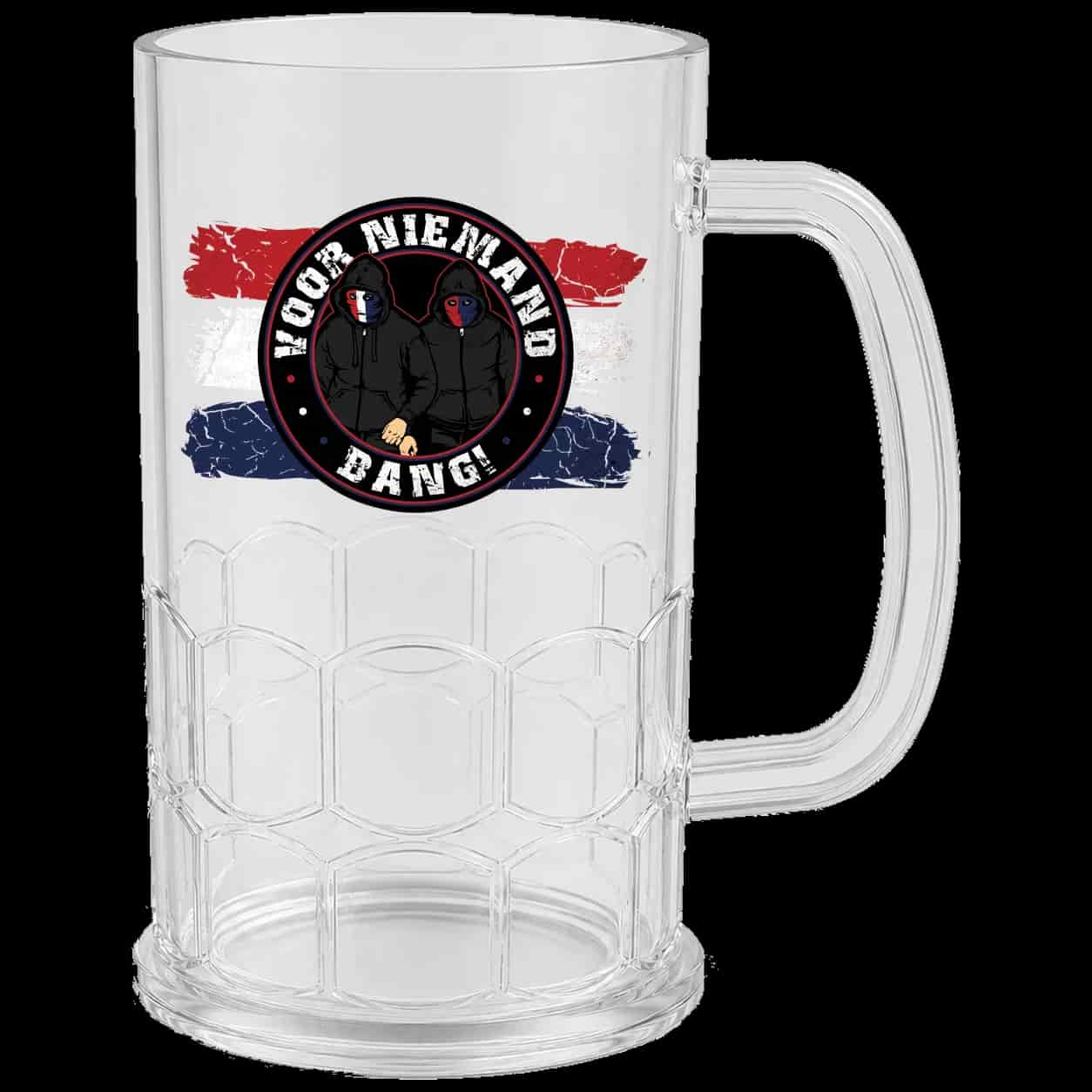 Voor niemand Bang Beer Mug