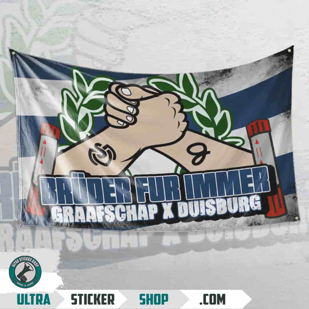 Bruder für immer Graafschap X Duisburg Flag